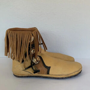 Vintage 70s OOAK Handmade Bald Mountain Moccasins Ankle Boot Renn Faire Festival